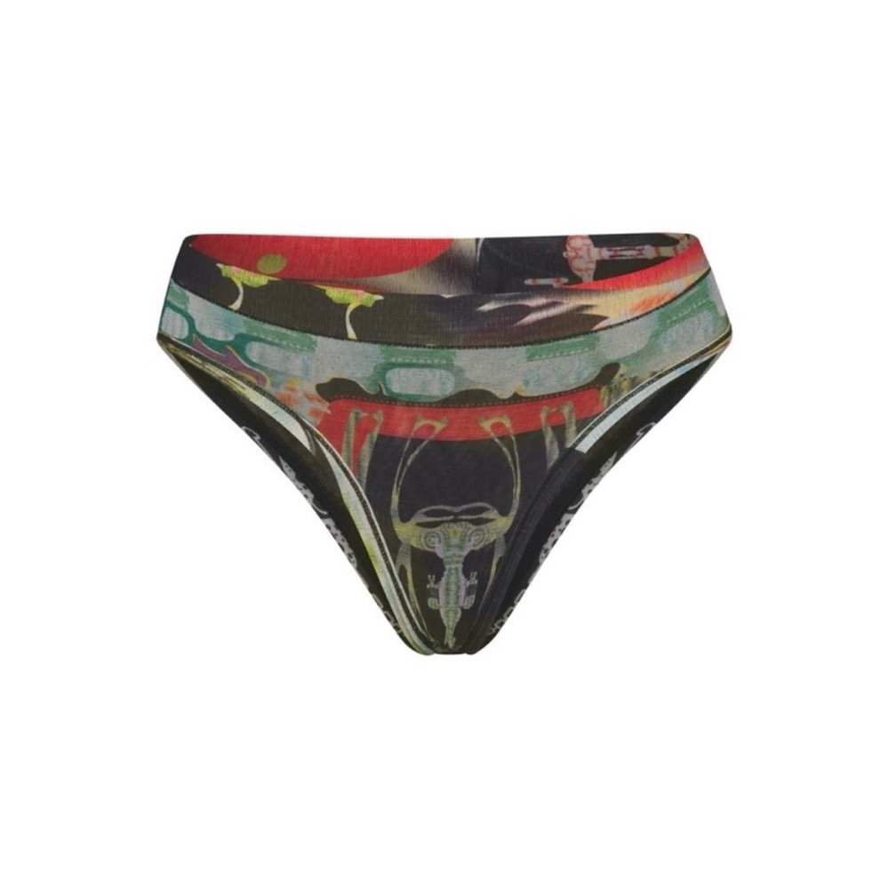 SKIMS ORCHID CABINET SUMMER MESH BRIEF BOTTOMS SIZE LARGE